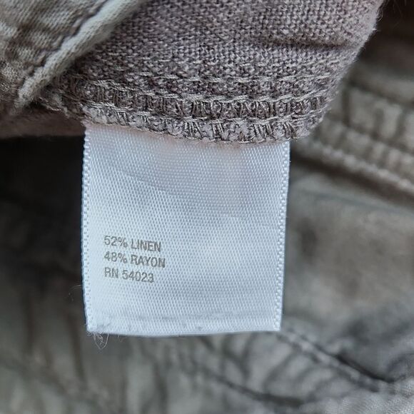 ☔️🐞Old Navy Brown Cuffed Linen Blend Shorts Size 6/28 - Picture 9 of 10